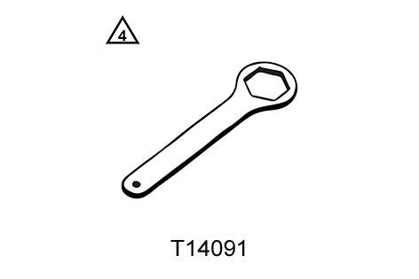 Llave para tornillos entrecaras 45