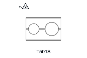 [T501S] Bloque de fijación de tubo interior/exterior