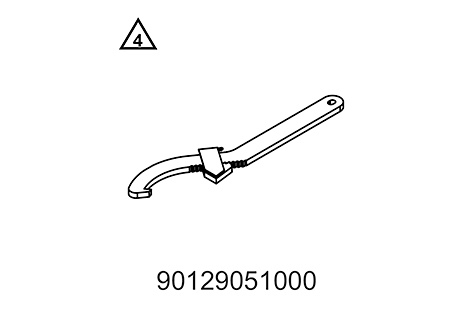 [90129051000] Llave para tuercas ranuradas