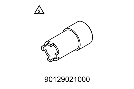 [90129021000] Llave de tuercas estriadas