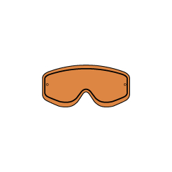 [3PW192840006] RACING GOGGLES DOUBLE LENS ORANGE