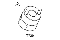 [T729] Tuerca pasadores/llave espigas horquilla