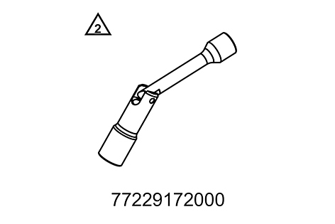 [77229172000] Llave para bujías con articulación