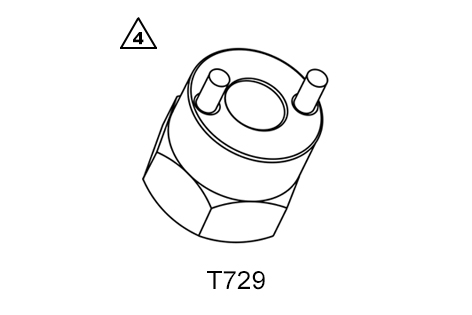 [T729] Tuerca pasadores/llave espigas horquilla