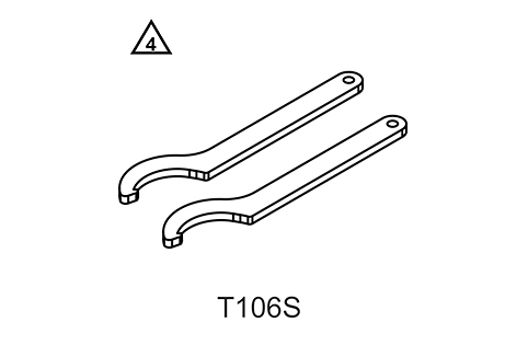 [T106S] Llave para tuercas ranuradas